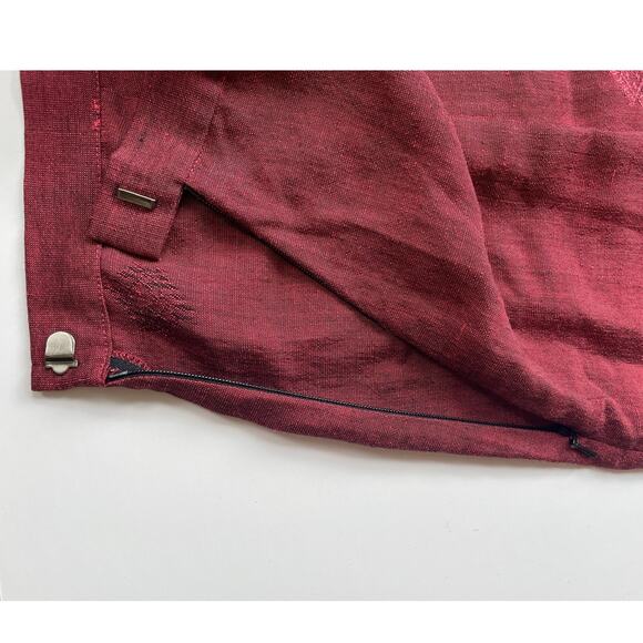 Nordstrom Linen Midi Skirt Size Large 32'' Waist Woven Boho Summer - Picture 8 of 10